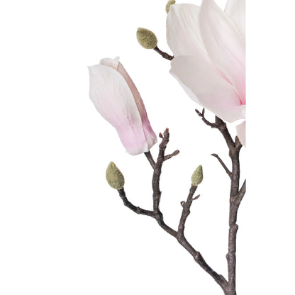 Magnolia artificial de 62 cm, color rosa