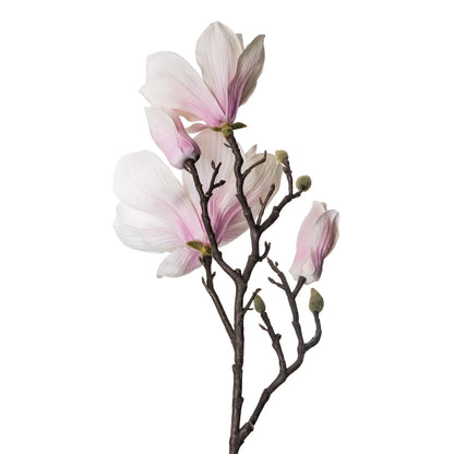 Magnolia artificial de 62 cm, color rosa