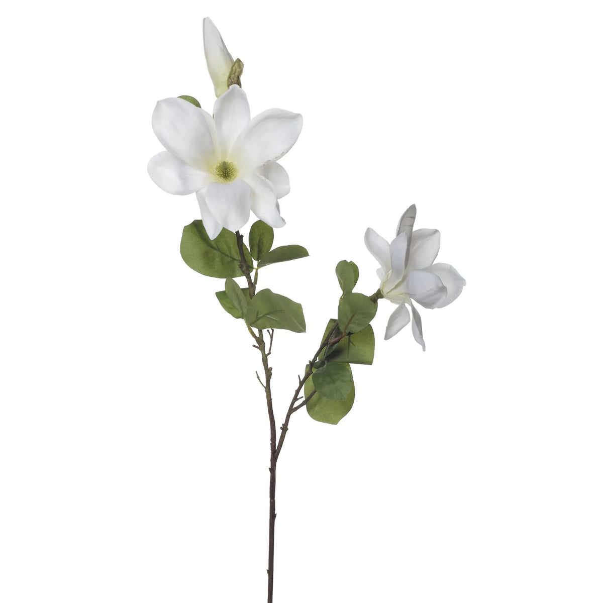 Magnolia artificial de 87 cm, color blanco