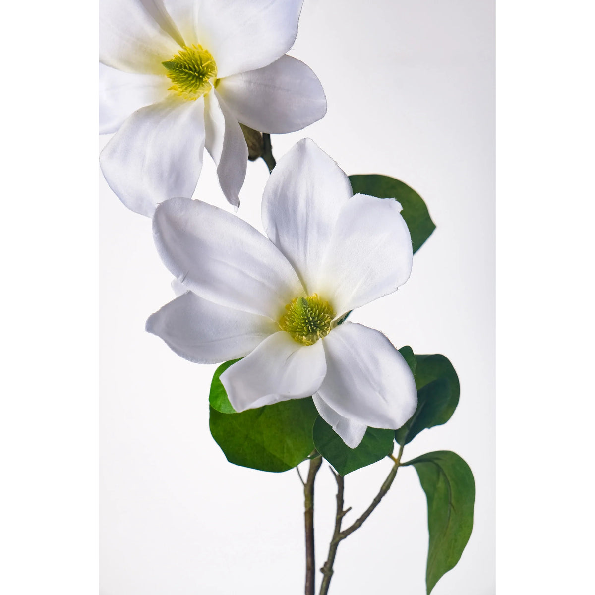 Magnolia artificial de 87 cm, color blanco