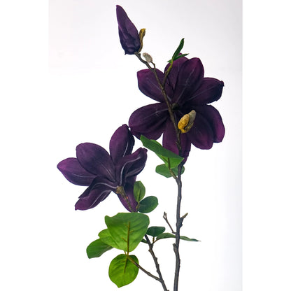 Magnolia artificial de 87 cm, color lila