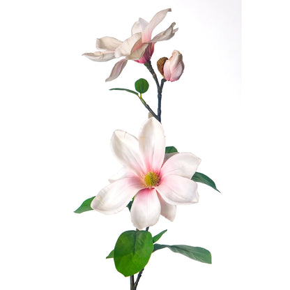 Magnolia artificial de 87 cm, color rosa
