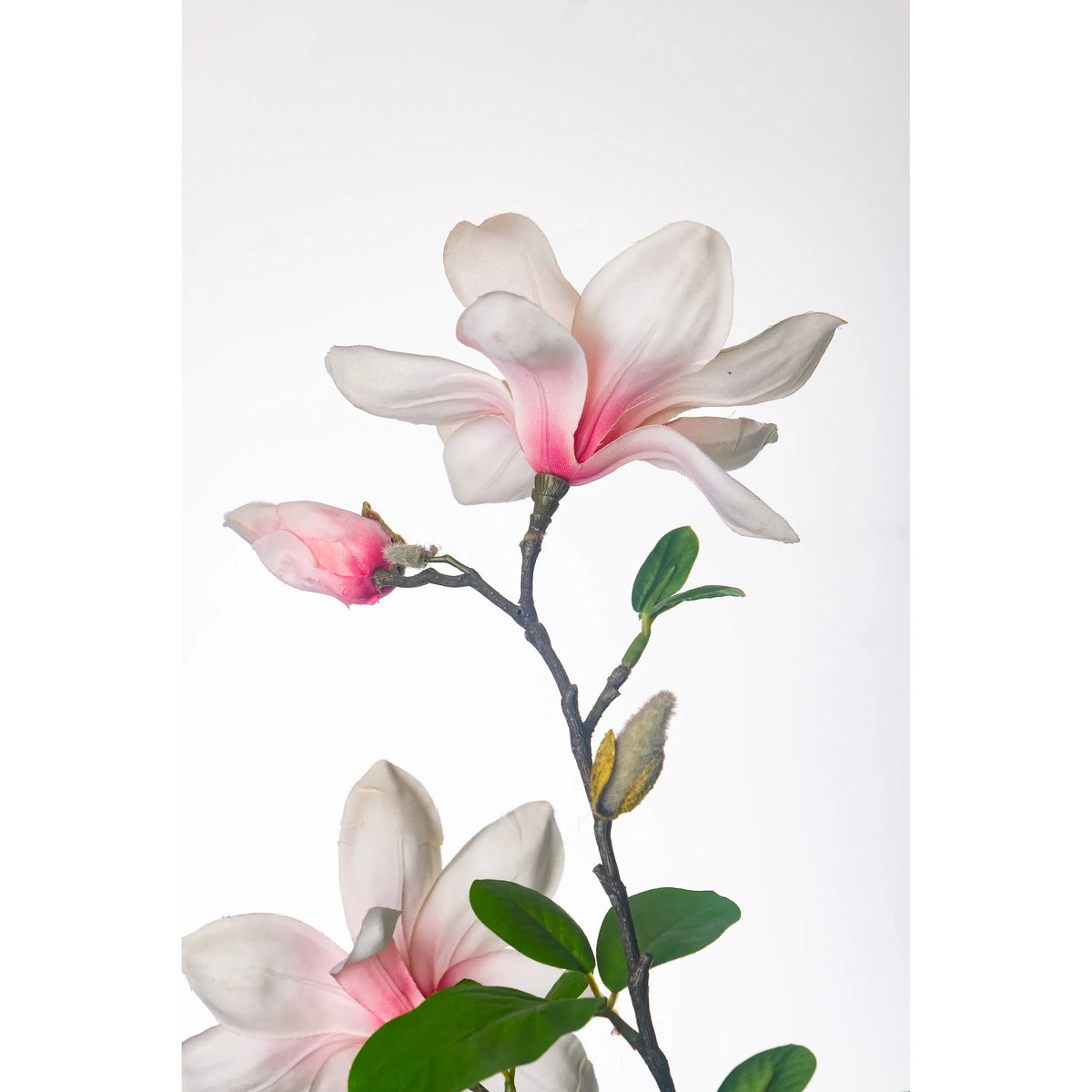 Magnolia artificial de 87 cm, color rosa