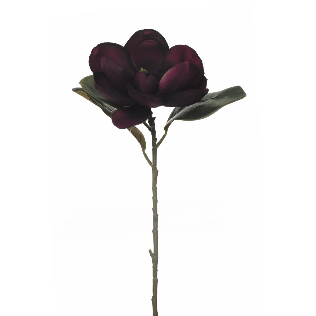 Magnolia artificial Otoñal de 73 cm, color burdeos