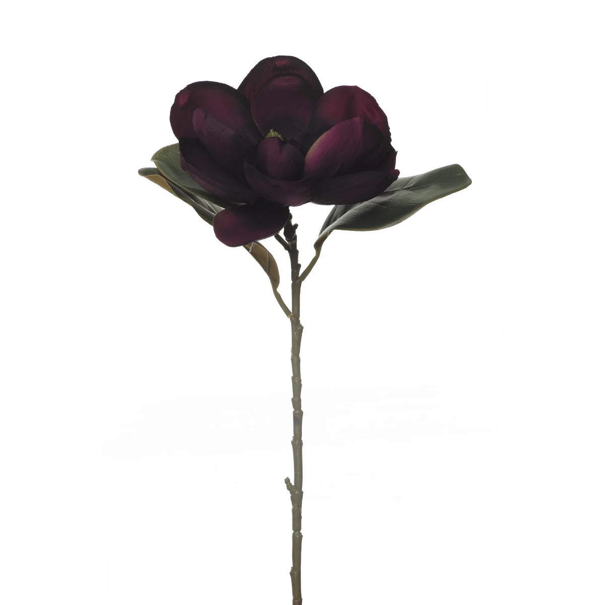 Magnolia artificial Otoñal de 73 cm, color burdeos