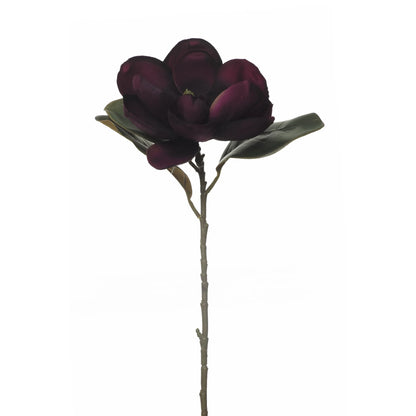 Magnolia artificial Otoñal de 73 cm, color burdeos