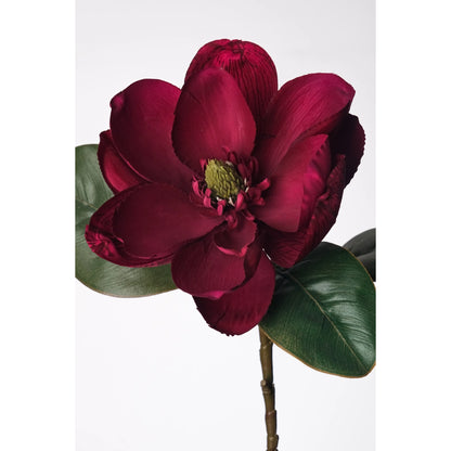 Magnolia artificial Otoñal de 73 cm, color púrpura