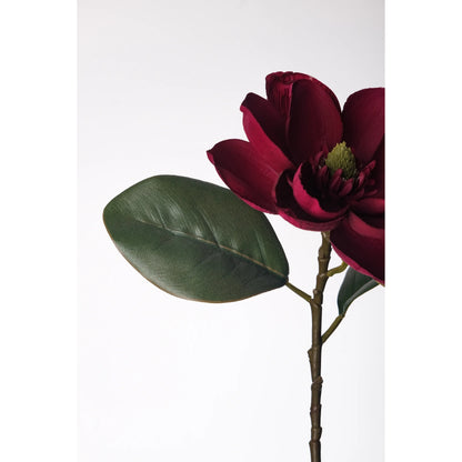 Magnolia artificial Otoñal de 73 cm, color púrpura
