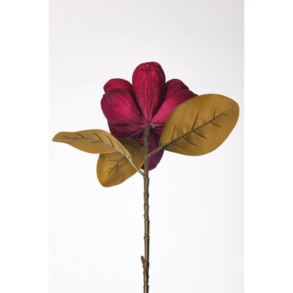 Magnolia artificial Otoñal de 73 cm, color púrpura