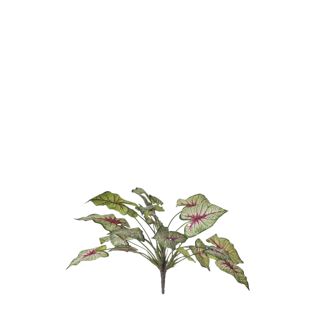 Mata de Caladium artificial de 42 cm, color rojo