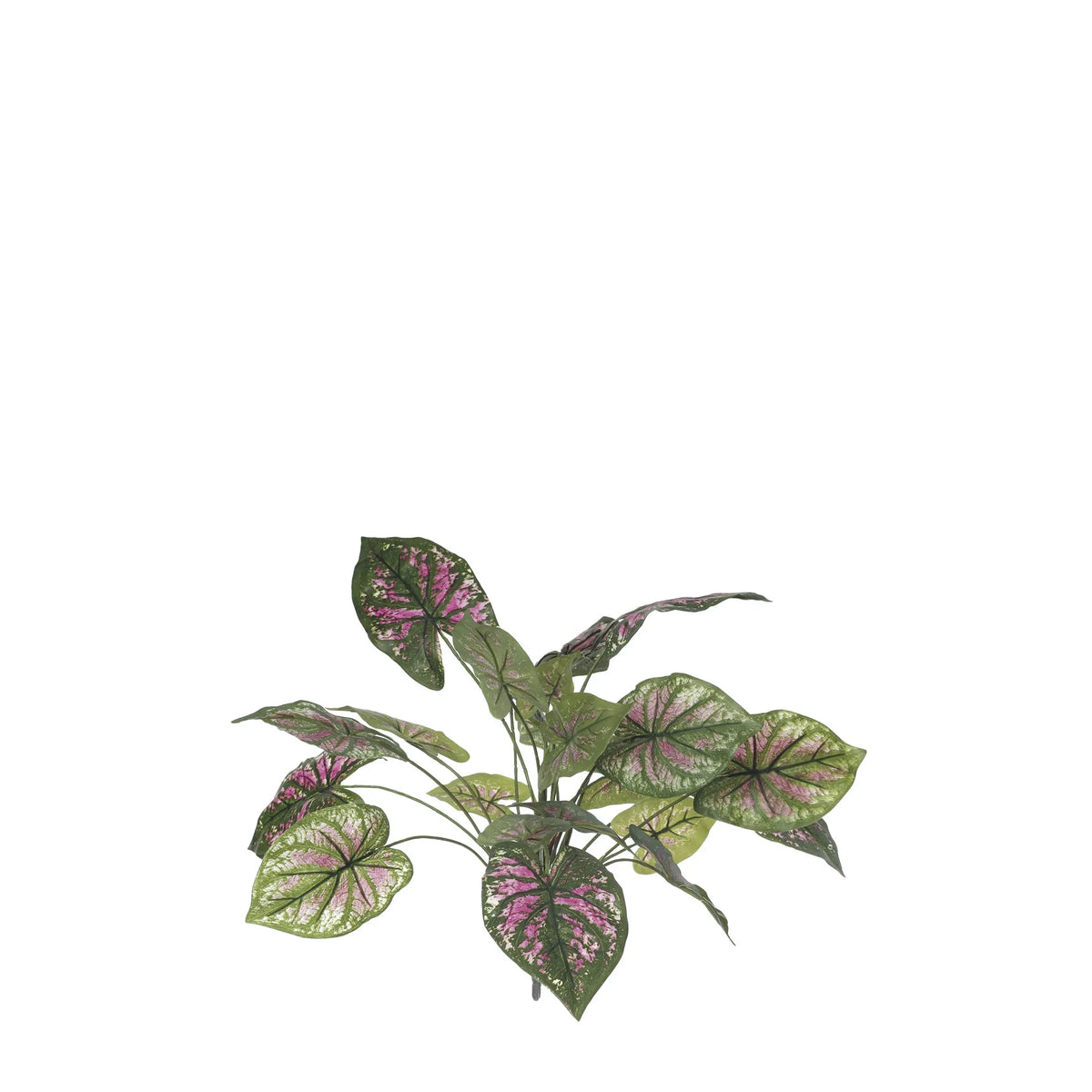 Mata de Caladium artificial de 42 cm, color rosa