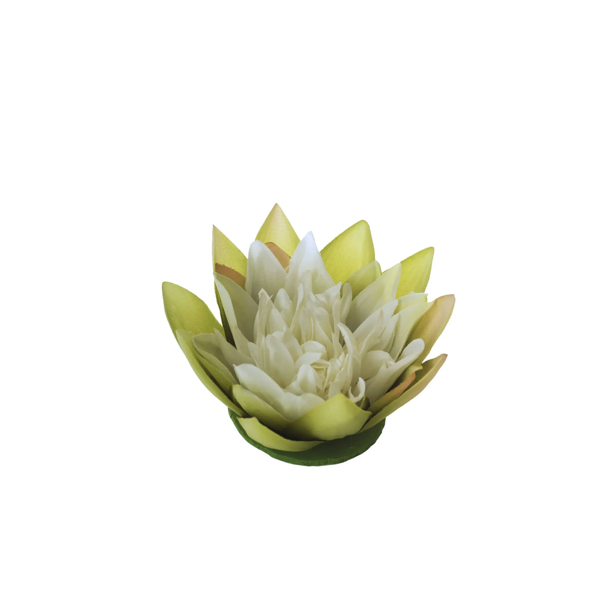 Nenúfar artificial Flotante Grande de 17 cm, color blanco