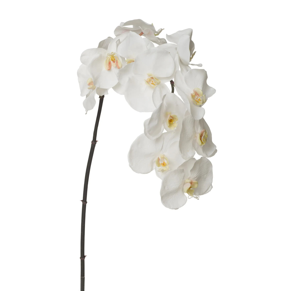 Orquídea artificial de 112 cm, color blanco