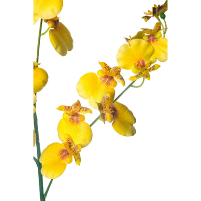 Orquídea Danzante artificial de 68 cm, color amarillo