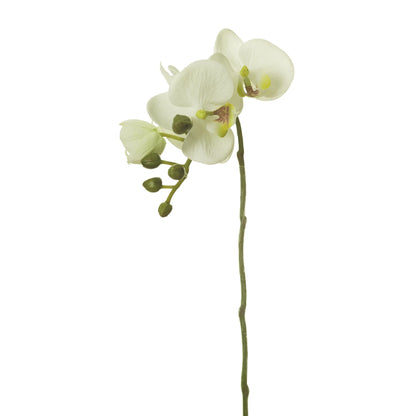 Orquídea Phalaenopsis artificial de 42 cm, color blanco