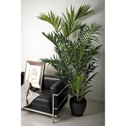 Montaje: palmera Kentia artificial de 120 cm, color verde; las otras piezas no se incluyen