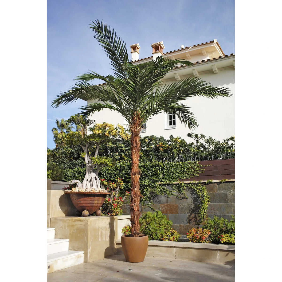 Palmera Phoenix artificial de 340 cm, color verde