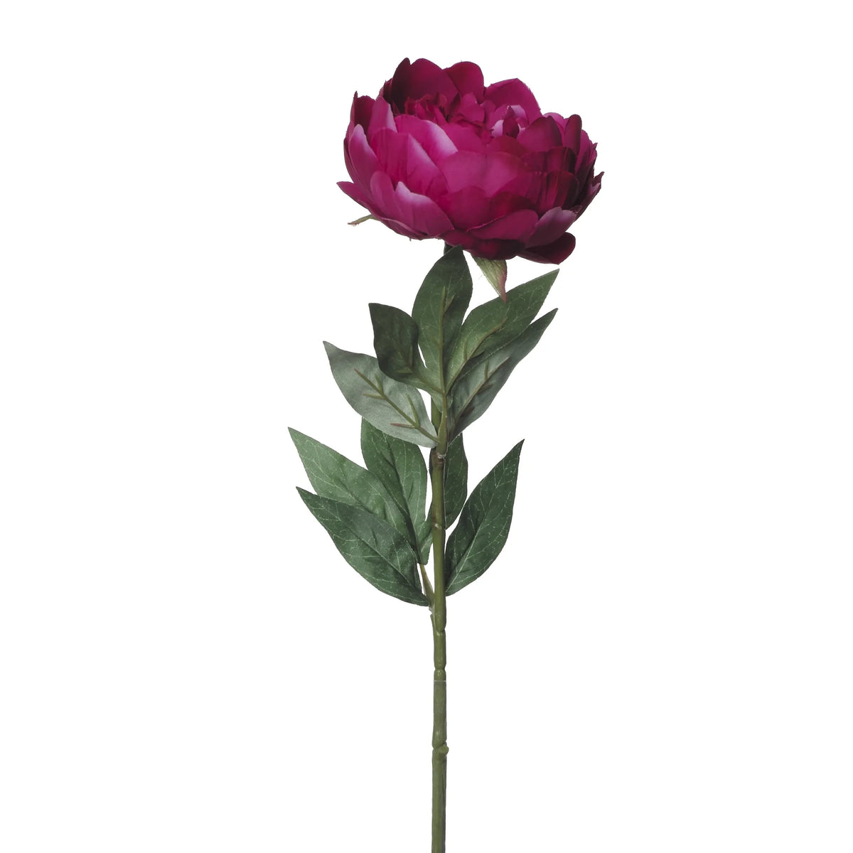 Peonía artificial de 50 cm, color fucsia