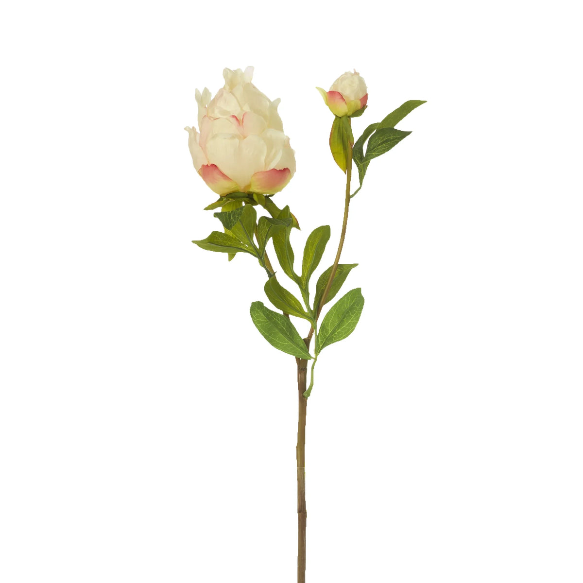 Peonía artificial de 62 cm, color blanco