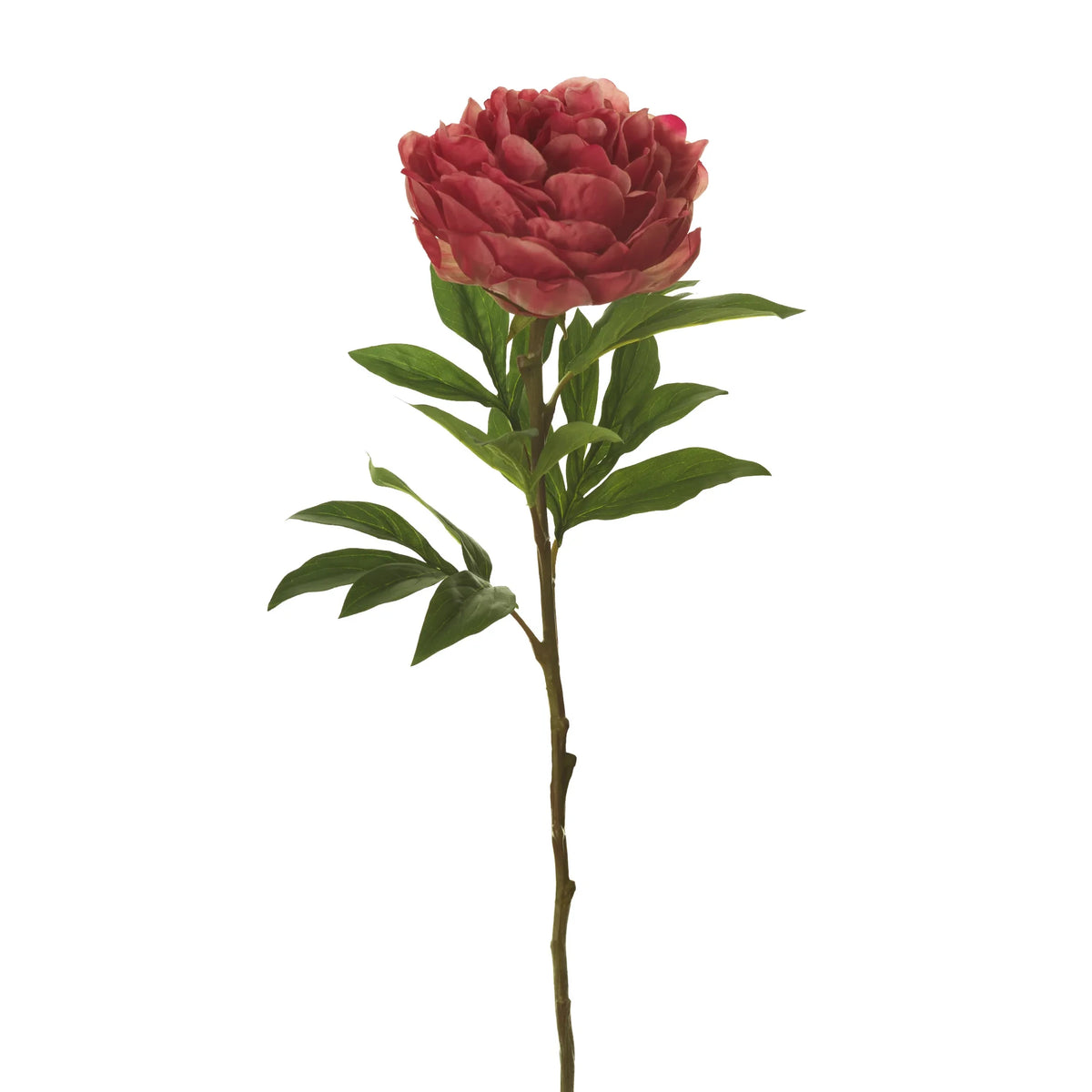 Peonía artificial de 69 cm, color malva