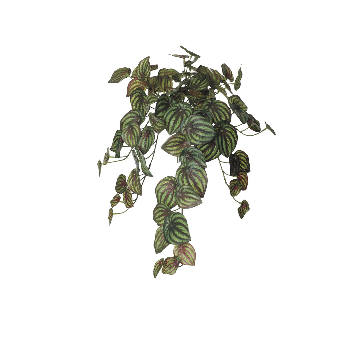 Peperomia artificial Colgante de 60 cm, color verde
