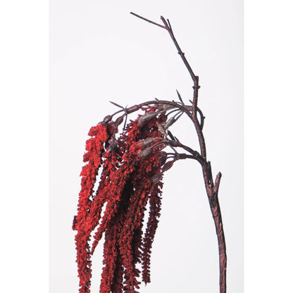 Pick de Amaranthus artificial de 49 cm, color rojo