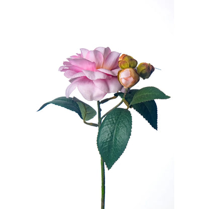 Pick de Camelia artificial de 15 cm, color rosa