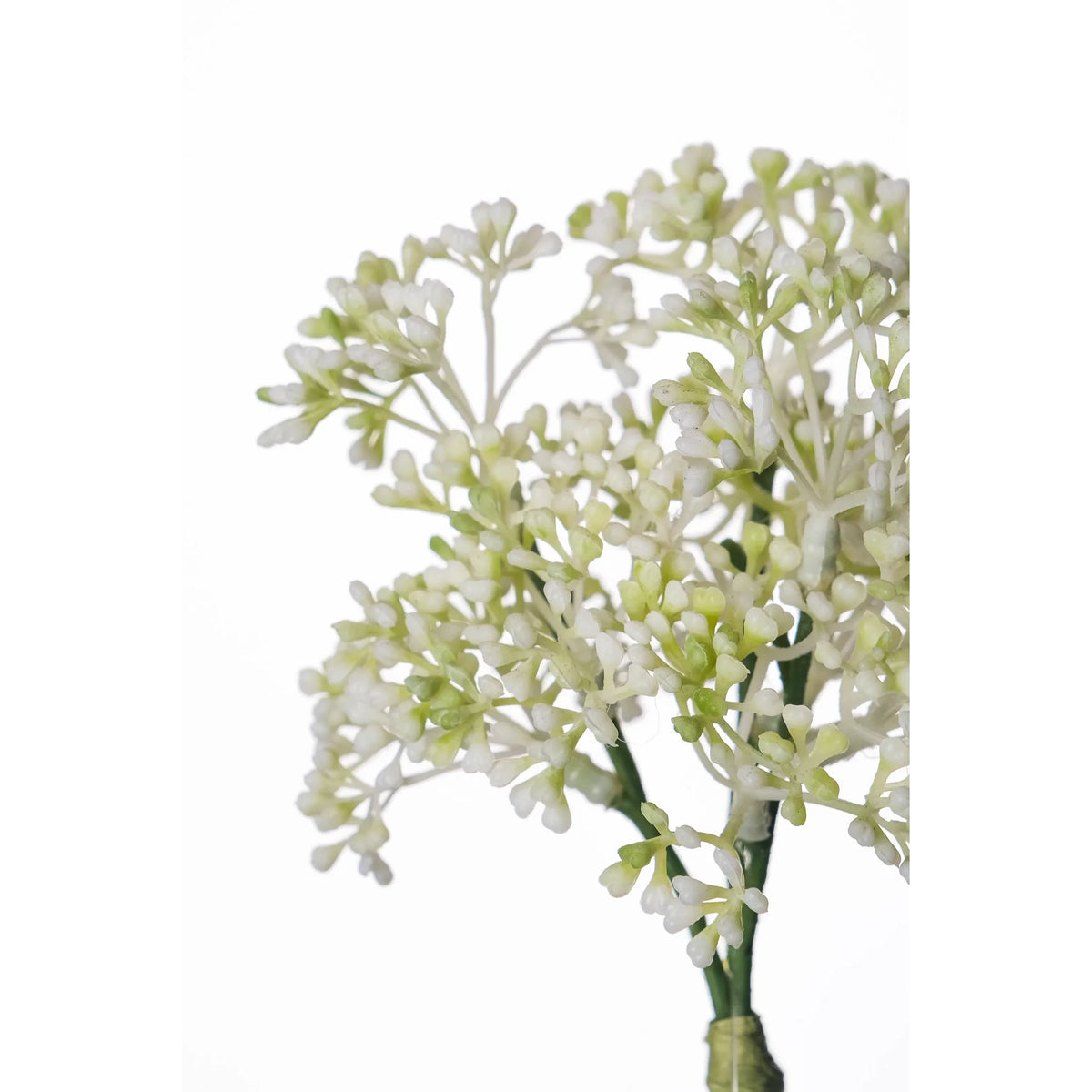 Pick de Gypsophila artificial de 19 cm, color blanco