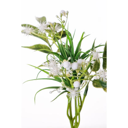 Pick de Gypsophila artificial de 26 cm, color blanco