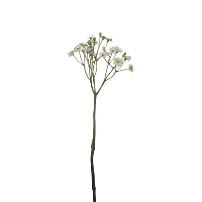Pick de Gypsophila artificial de 28 cm, color blanco