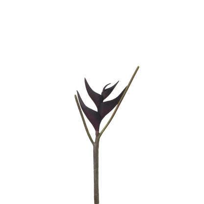 Pick de Heliconia artificial Mini de 36 cm, color burdeos
