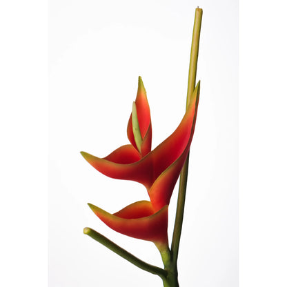 Pick de Heliconia artificial Mini de 36 cm, color rojo