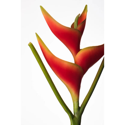 Pick de Heliconia artificial Mini de 36 cm, color rojo