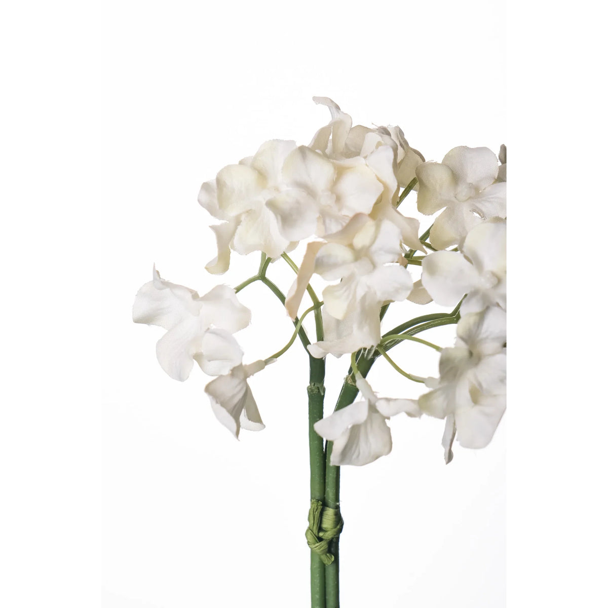 Pick de Hortensias artificial de 20 cm, color blanco