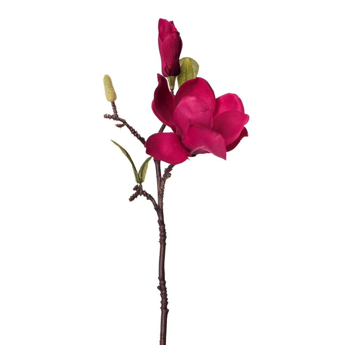 Pick de Magnolia artificial de 37 cm, color ciclamen