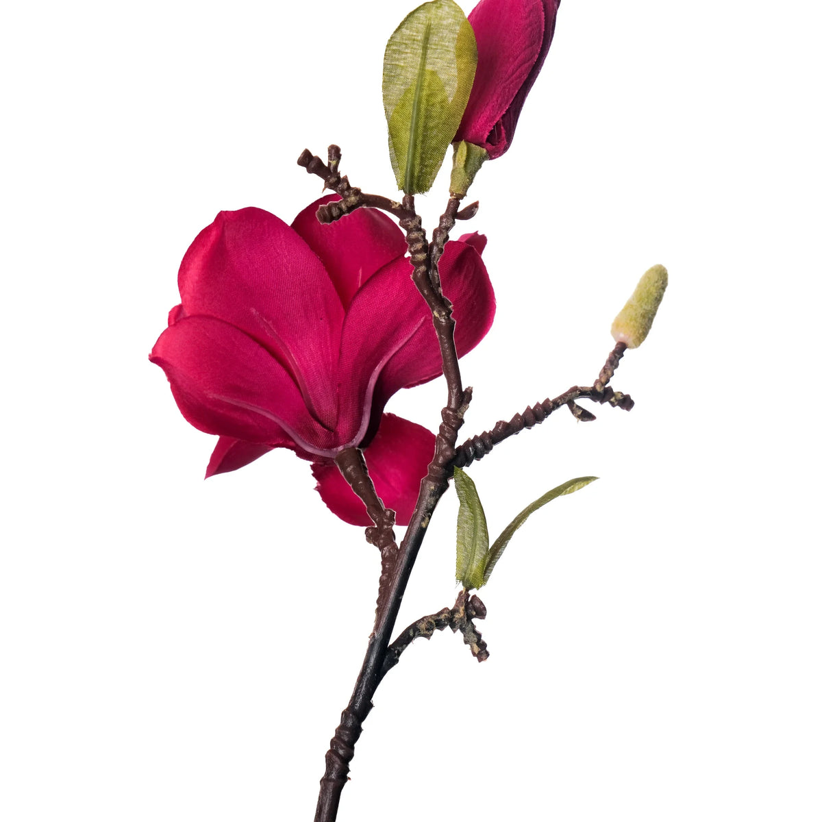 Pick de Magnolia artificial de 37 cm, color ciclamen