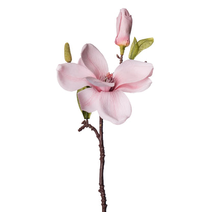 Pick de Magnolia artificial de 37 cm, color rosa
