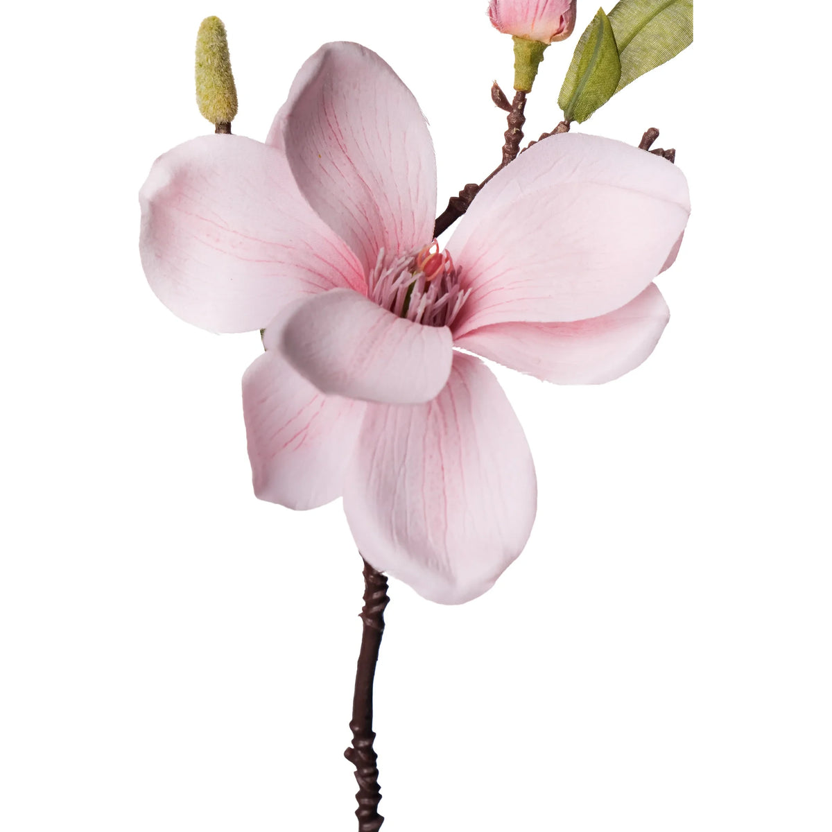 Pick de Magnolia artificial de 37 cm, color rosa