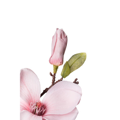 Pick de Magnolia artificial de 37 cm, color rosa