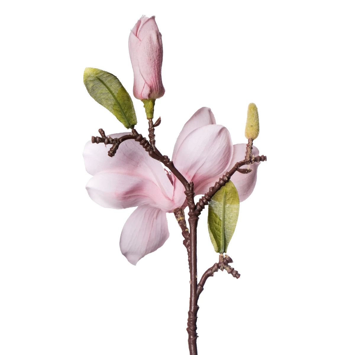 Pick de Magnolia artificial de 37 cm, color rosa