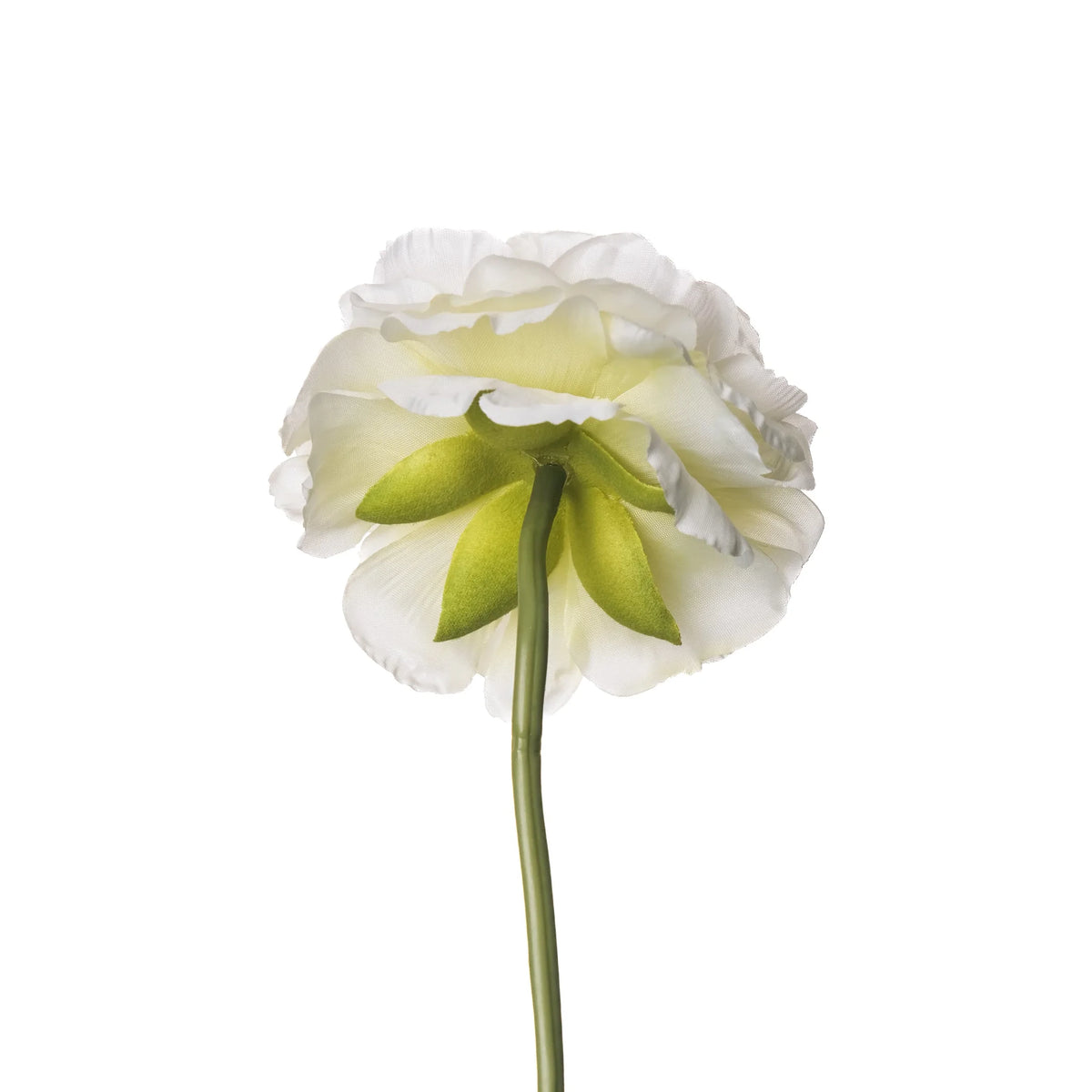 Pick de Ranúnculo artificial de 23 cm, color blanco