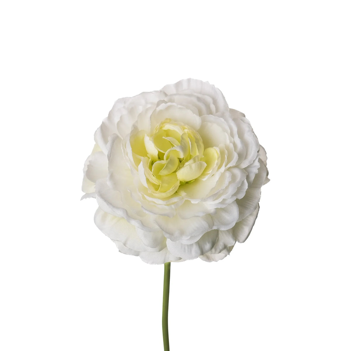 Pick de Ranúnculo artificial de 23 cm, color blanco