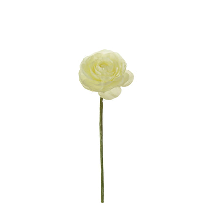 Pick de Ranúnculo artificial de 24 cm, color blanco