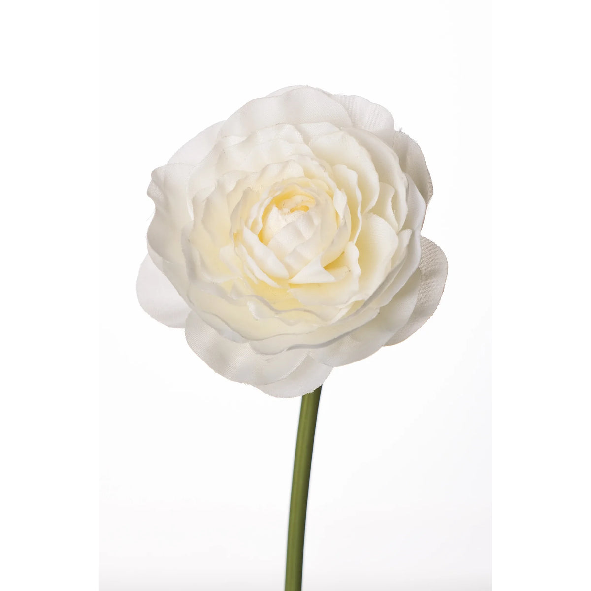 Pick de Ranúnculo artificial de 24 cm, color blanco