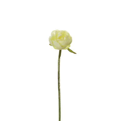 Pick de Ranúnculo artificial Mini de 23 cm, color blanco