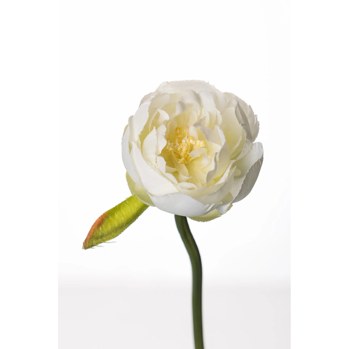 Pick de Ranúnculo artificial Mini de 23 cm, color blanco