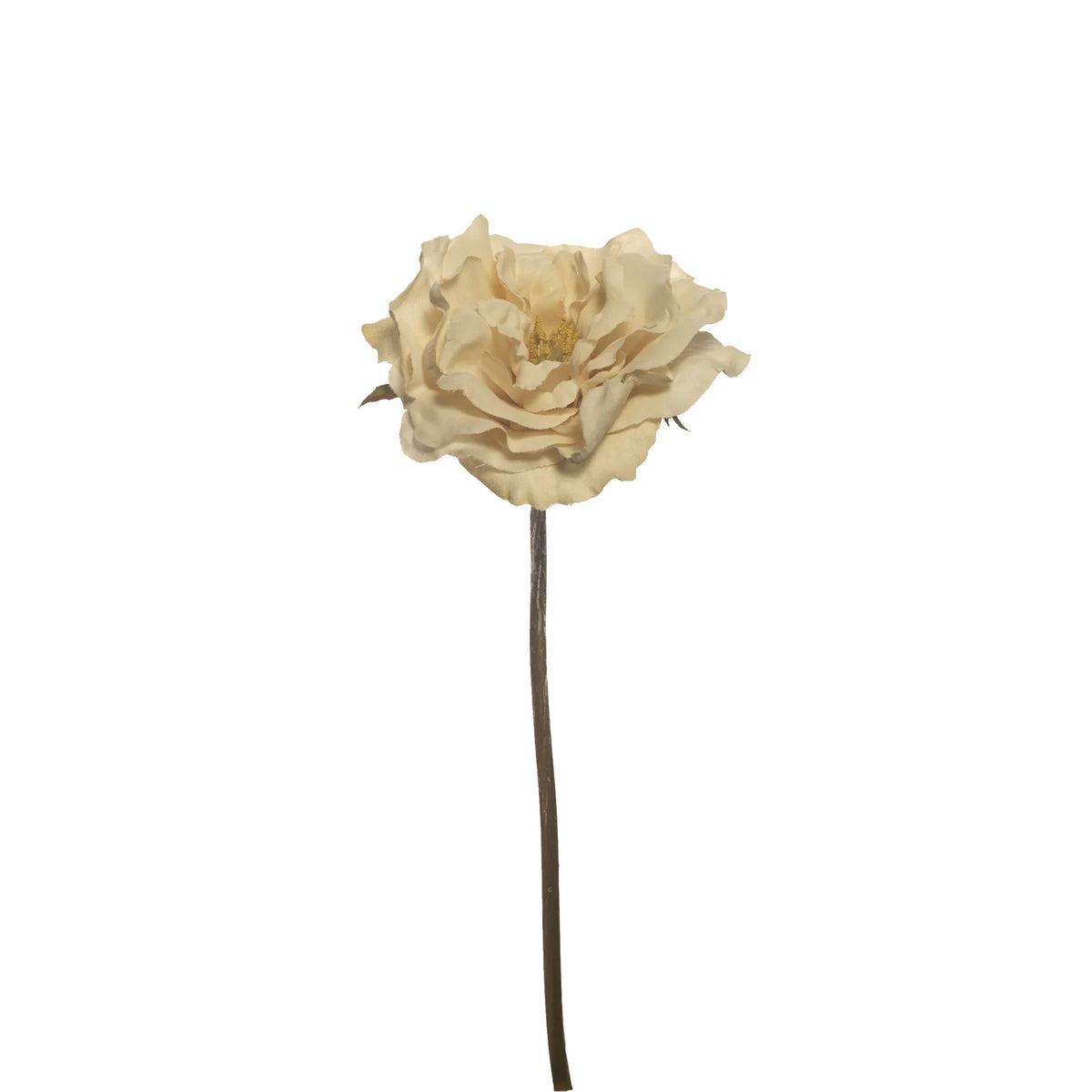 Pick de Rosa artificial de 25 cm, color crema