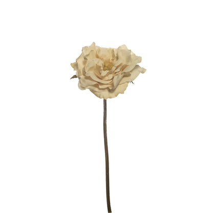 Pick de Rosa artificial de 25 cm, color crema