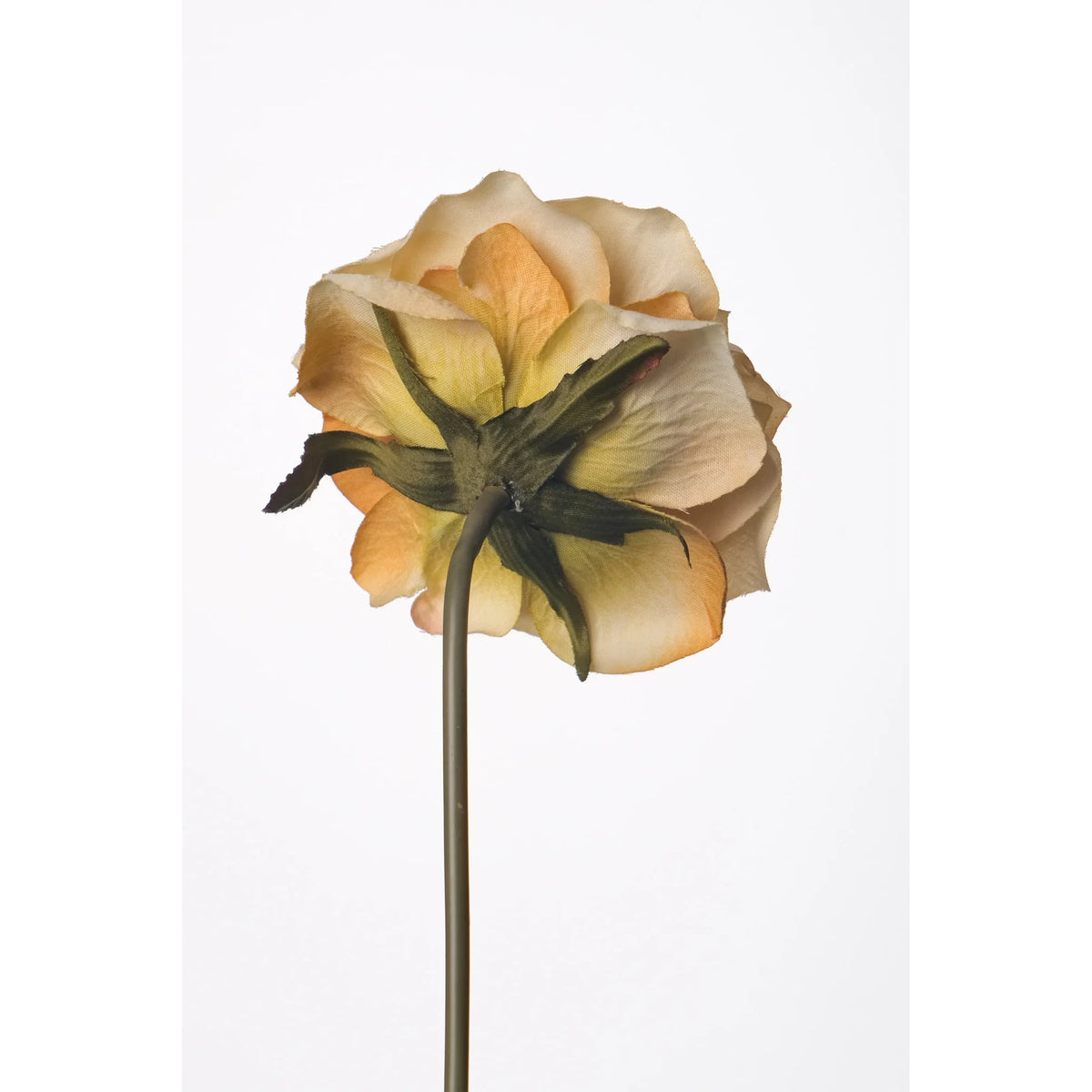 Pick de Rosa artificial de 25 cm, color crema