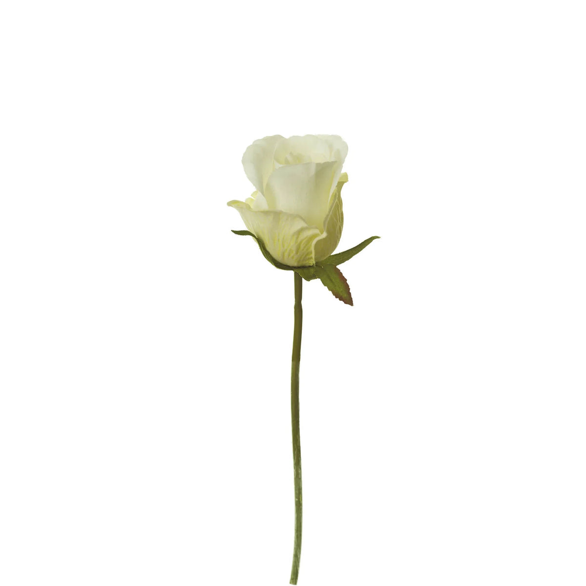 Pick de Rosa artificial en Capullo de 28 cm, color blanco